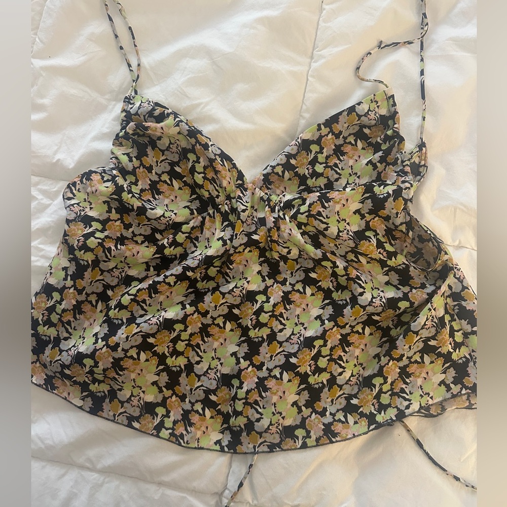 Floral tank top free people size small